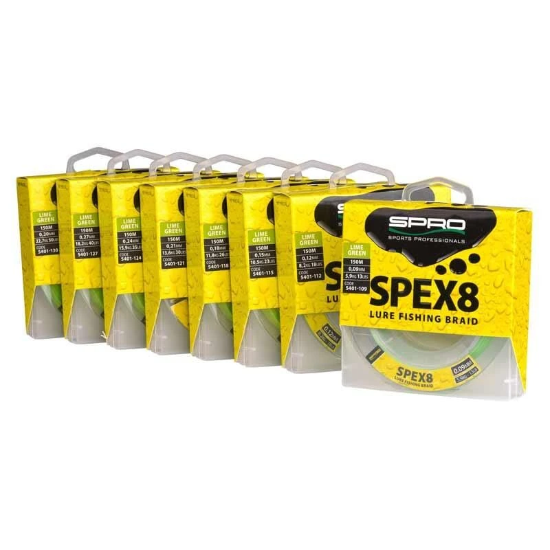 Spro Spex8 Braid Lime Green 150m 4 Spro Spex8 Braid Lime Green 150m - Afbeelding 2