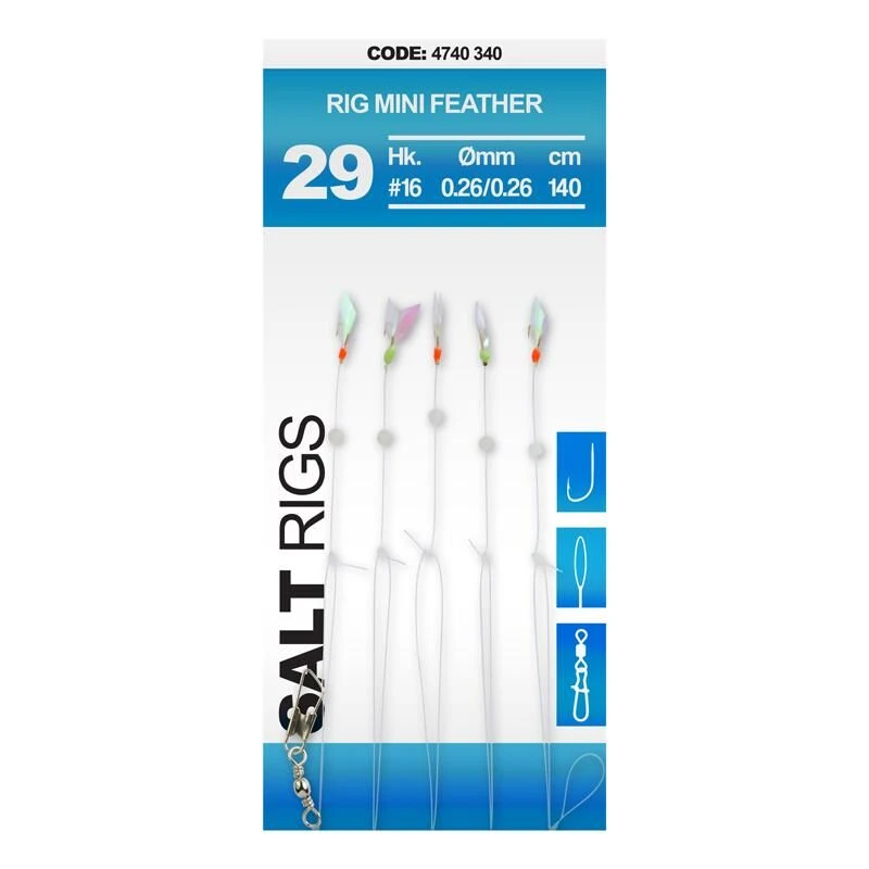 Spro Saltwater Salt Rig #29 Mini Feather 3 Spro Saltwater Salt Rig #29 Mini Feather