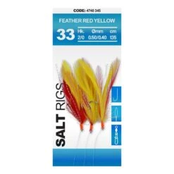 Spro Saltwater Salt Rig #33 Feather Red Yellow
