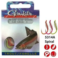 Gamakatsu LS-5314A Spiral Forel Onderlijn 120cm
